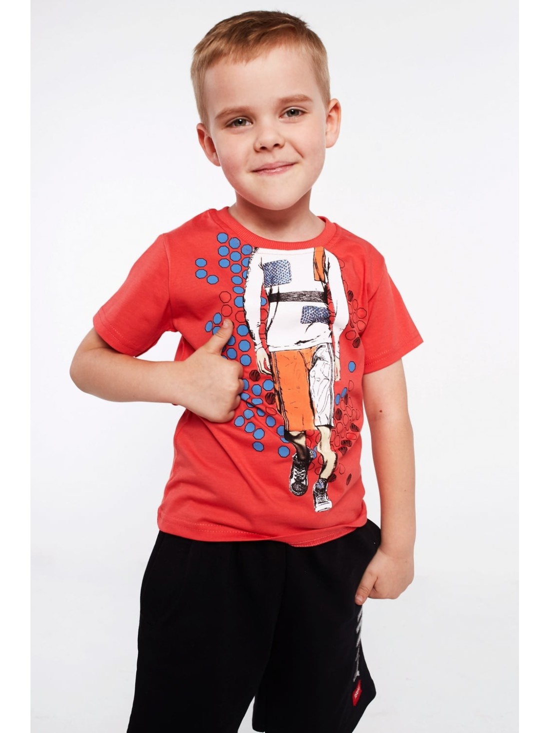 Jungen-T-Shirt mit Applikation, rot NDZ4463 – Online-Shop – Boutique